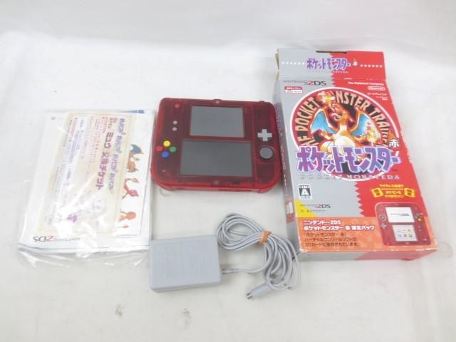  中古品 ゲーム ニンテンドー2DS 本体 FTR-001 ポケットモンスター 赤 限定パック