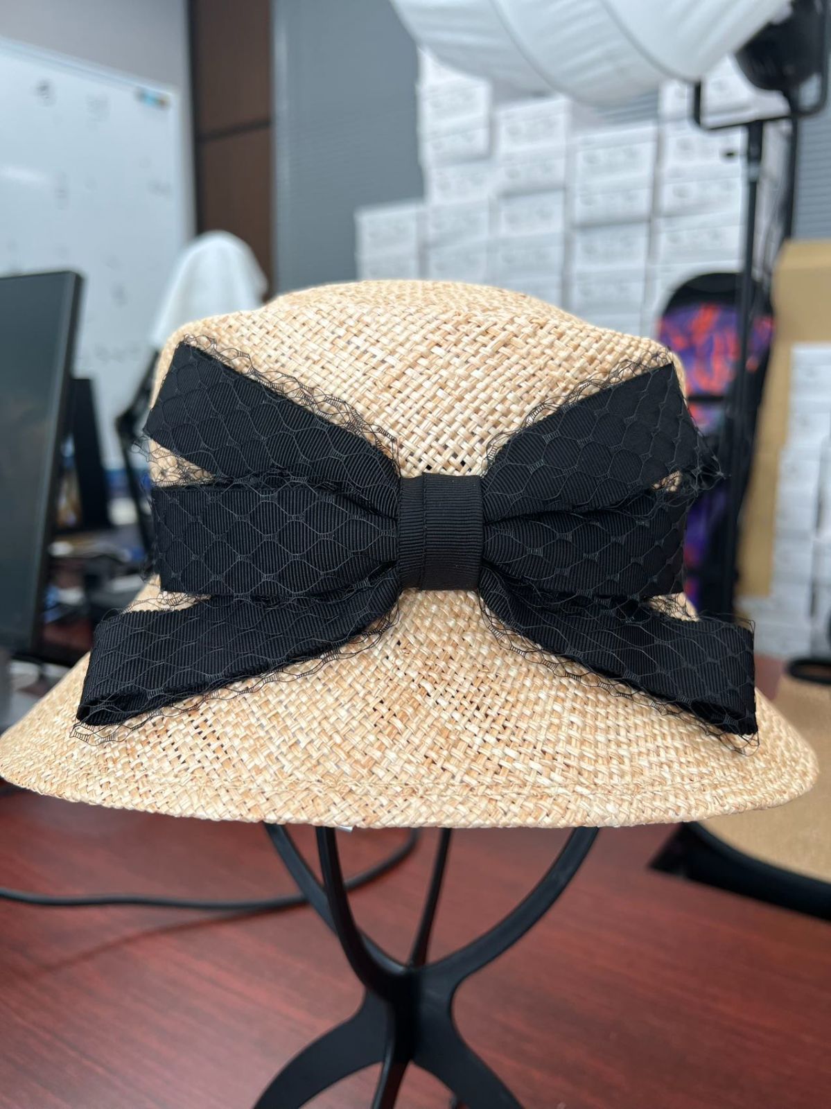 新品＞Lorna Murray 麦わら帽子 Mサイズ 麦わら帽子 （Palm Leaf）