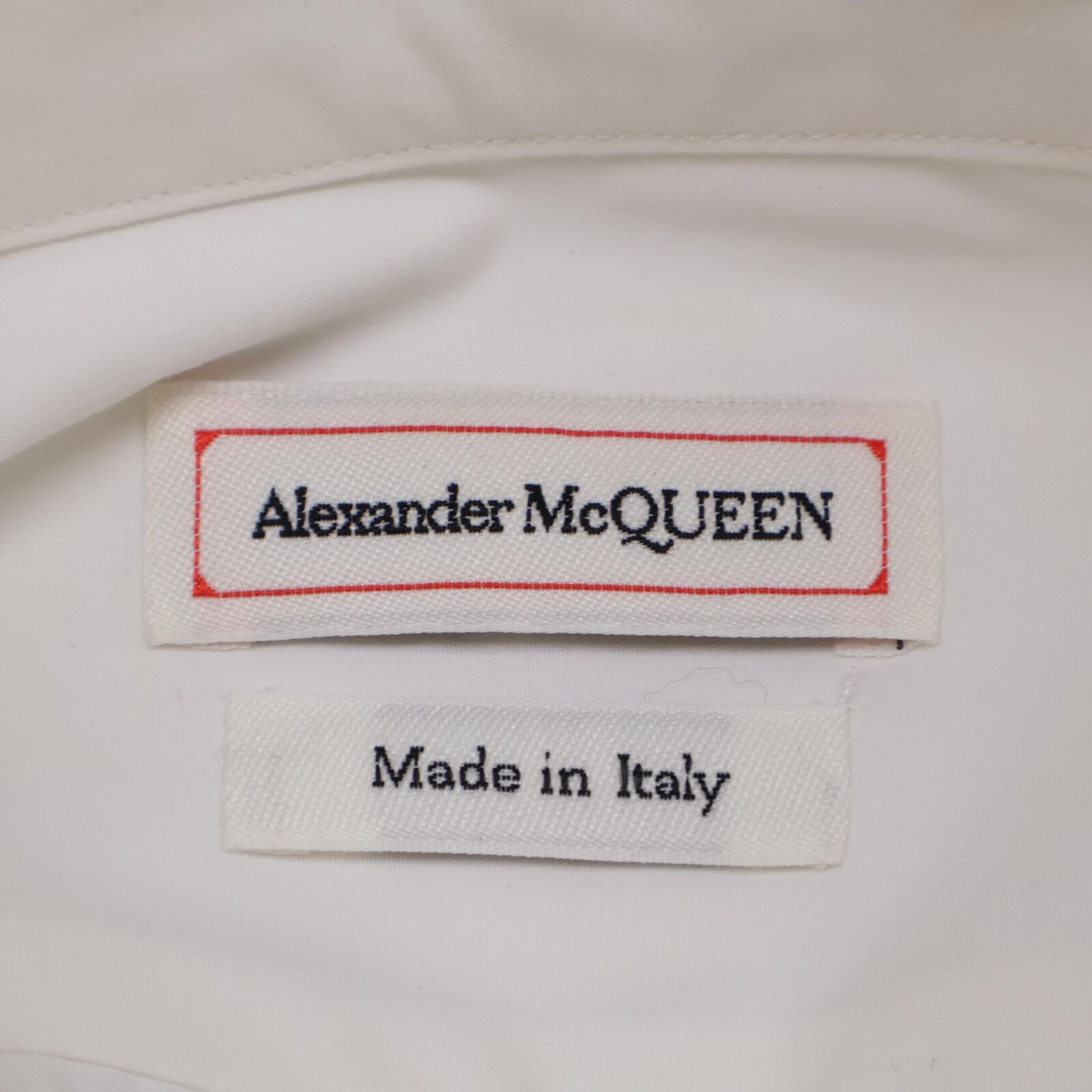 アレキサンダーマックイーン コットンシャツドレス ホワイト Alexander McQueen アレキサンダー・マックイーン ラッフル