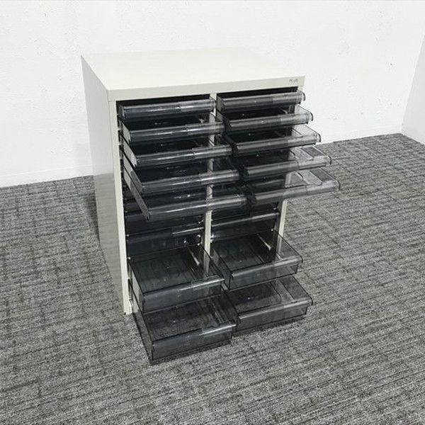 コンビトレイキャビネット 2列12段 A4対応 プラス エルグレー