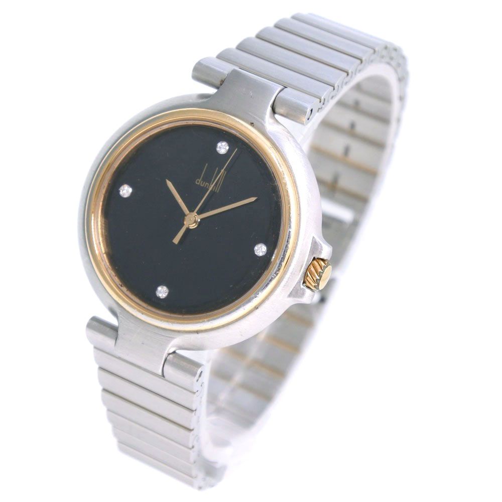 Dunhill】ダンヒル ミレニアム 4Pダイヤ ステンレススチール シルバー