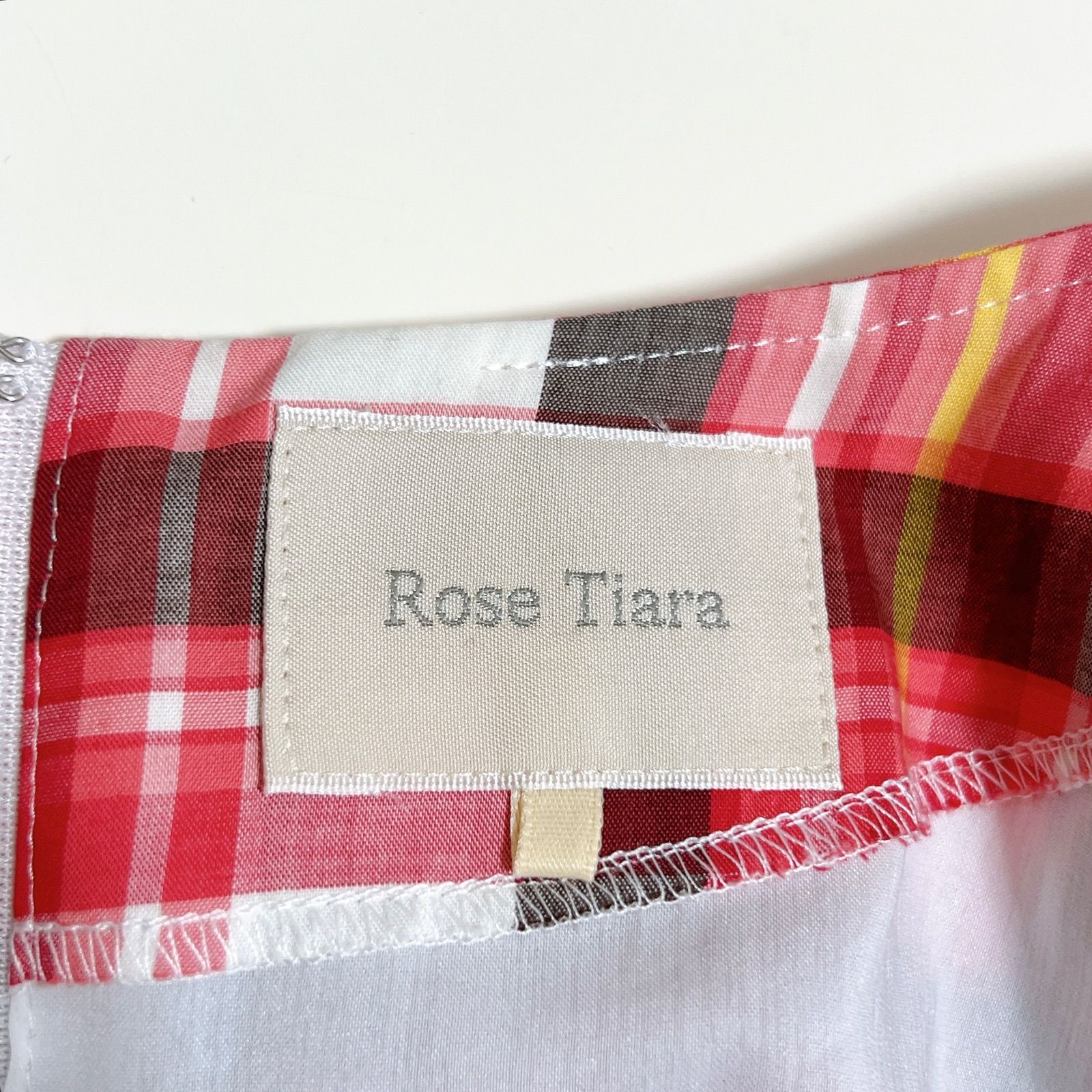 Rose Tiara 半袖　46サイズ 超美品 送料無料 Rose Tiaraローズ ティアラ 半袖 ワンピース