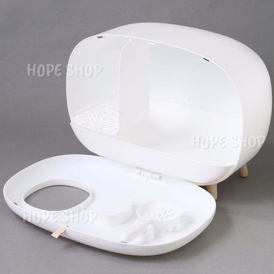 猫 トイレ 大型 スコップ付き 猫トイレ 大きめ フルカバー ネコトイレ 猫用トイレ トイレ容器 飛び散らない 飛び散り防止