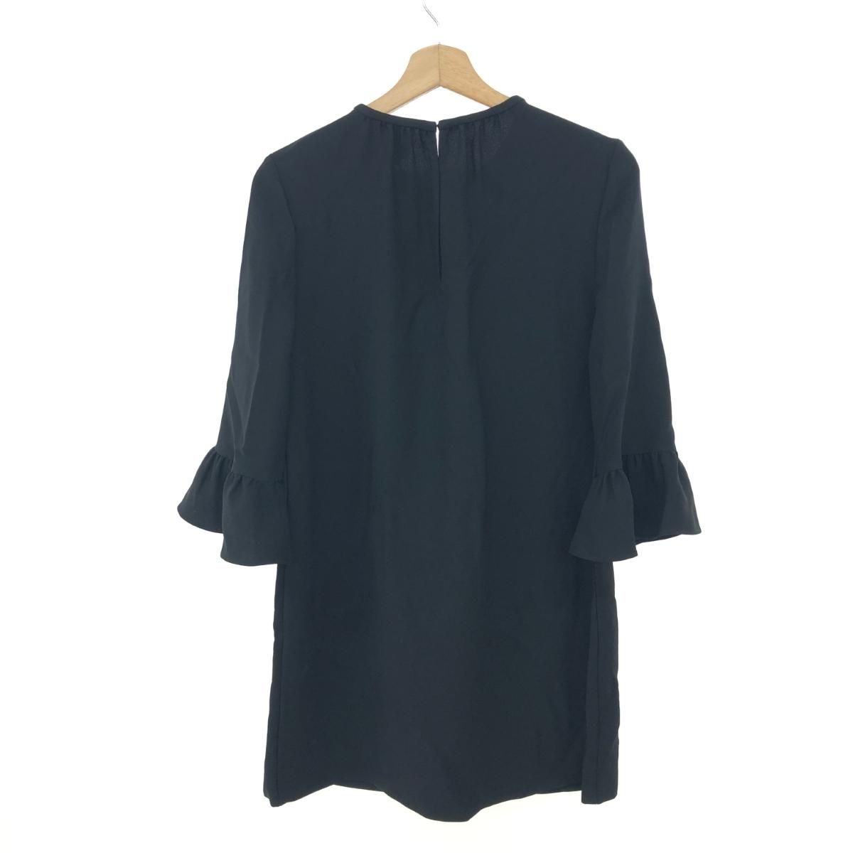 Kate spade ケイトスペード ビジュー付ワンピース サイズ 2 長袖 フラワー オケージョン フリルスリーブ ブラック レディース 240001162913