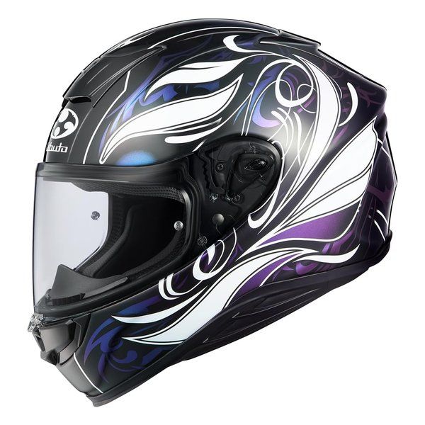 【新品】OGK  オージーケー フルフェイスヘルメットOGK AEROBLADE-6 ELFI DARK ブラックホワイトパープル Lサイズ AEROBLADE-6ELFIDARKBWPL (2578257)