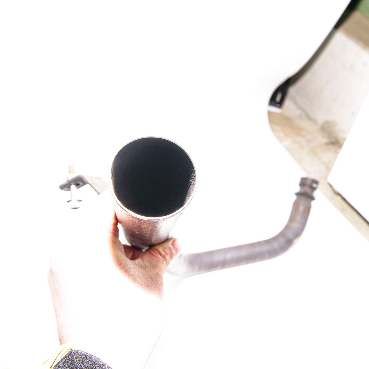 ホンダ シャドウ外し 社外 ショート ドラッグパイプ バンテージ跡有 BRIGHTFACE_UK