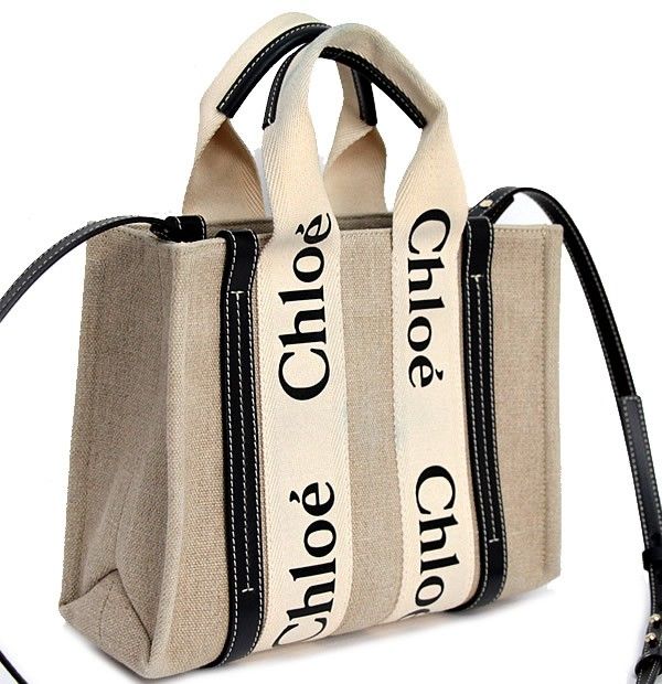 Chloe ウッディ　ハンドバッグ　キャンバス　表参道ヒルズで購入　美品です Chloe(クロエ) woody ウッディ スモール トートバッグ 肩掛け