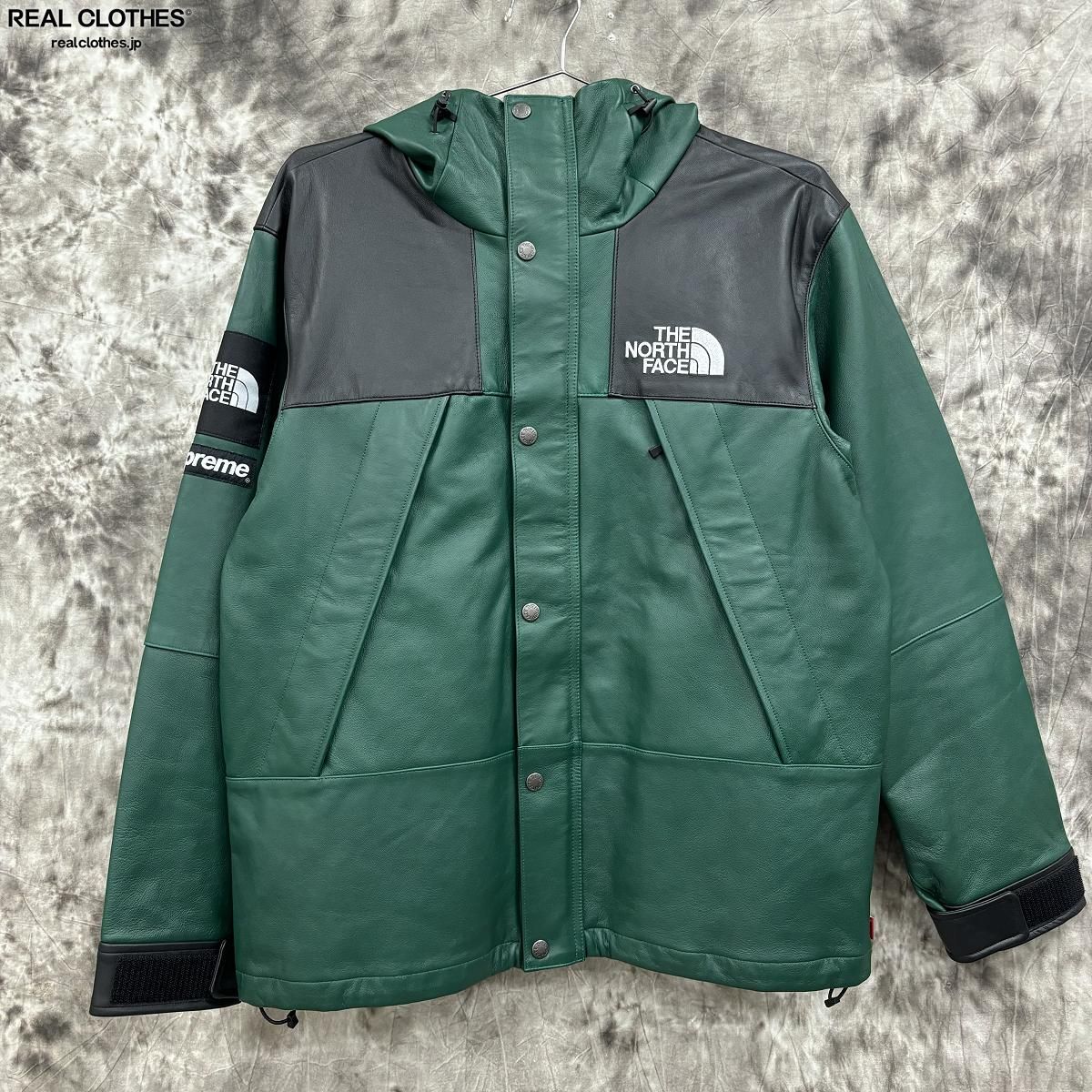 シュプリーム 18AW ノースフェイス レザーマウンテンジャケット 美品 