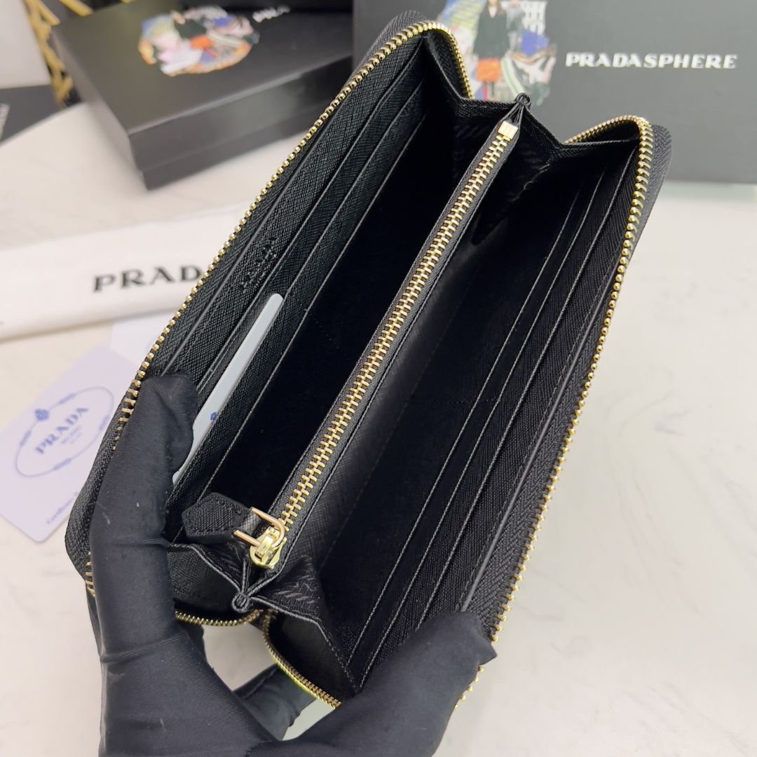 プラダ PRADA 長財布 超人気 極美品 男女兼用 新品未使用 財布 ウォレット 小銭入れ ファスナー さいふ - メルカリ