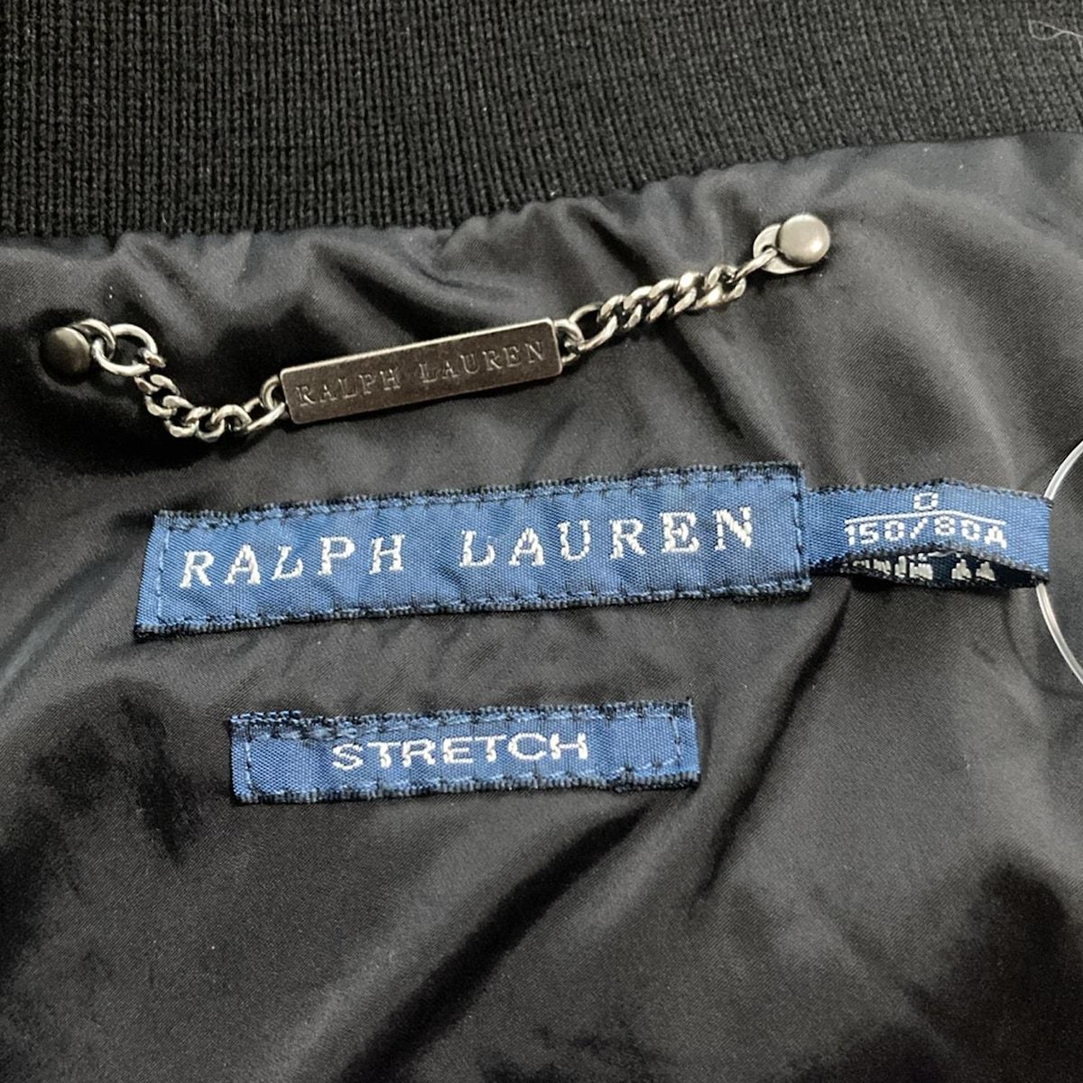 極美品　RALPH LAUREN　XS　ピーコート　黒　白　チェック 極美品 RALPH LAUREN XS ピーコート 黒 白 チェック