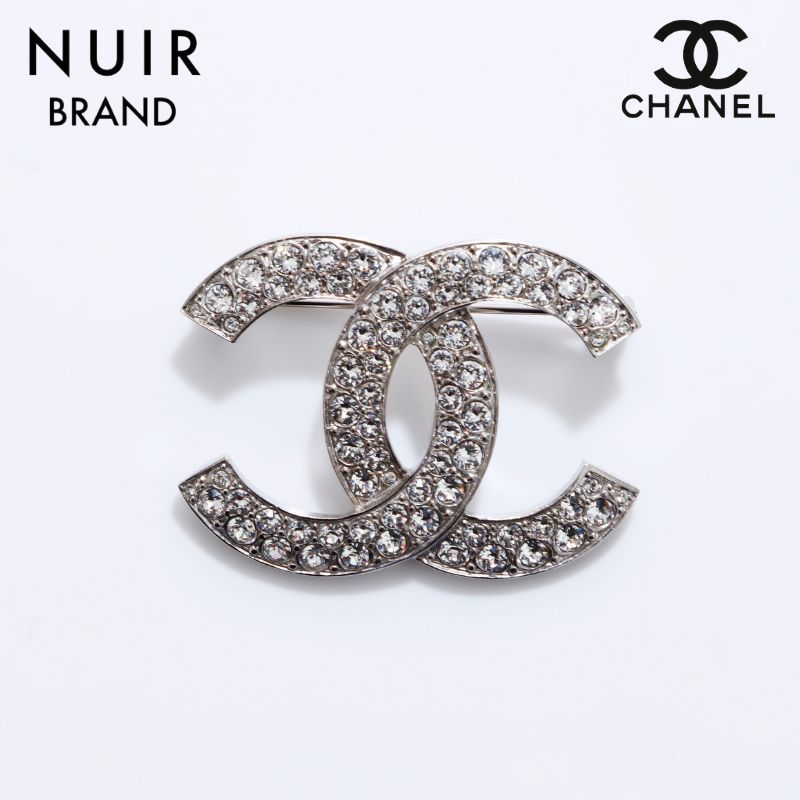 CHANEL シャネル ブローチ ココマーク ラインストーン - メルカリ