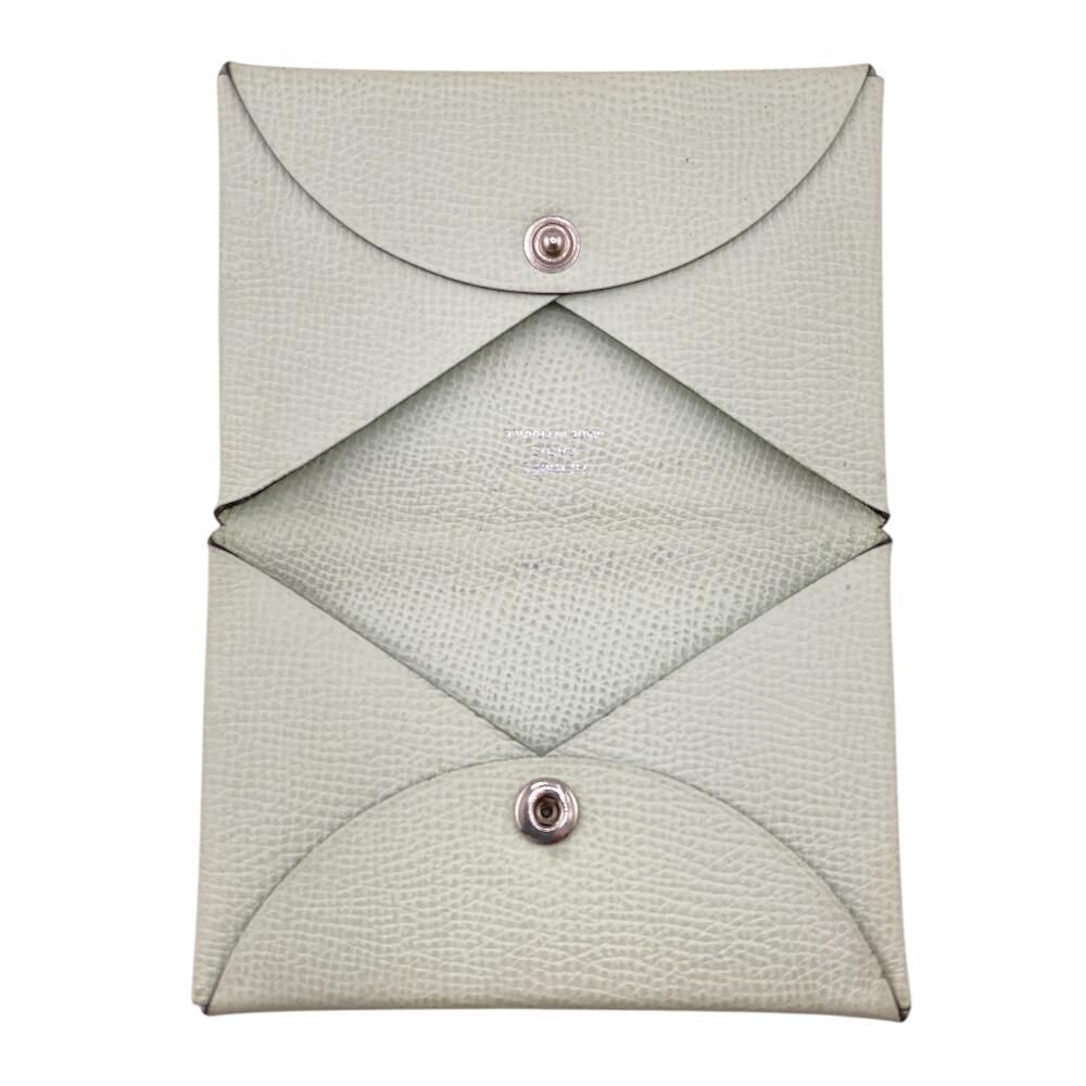 美品】エルメス カルヴィ コインケース ヴォーエプソン U刻印 ベージュ  