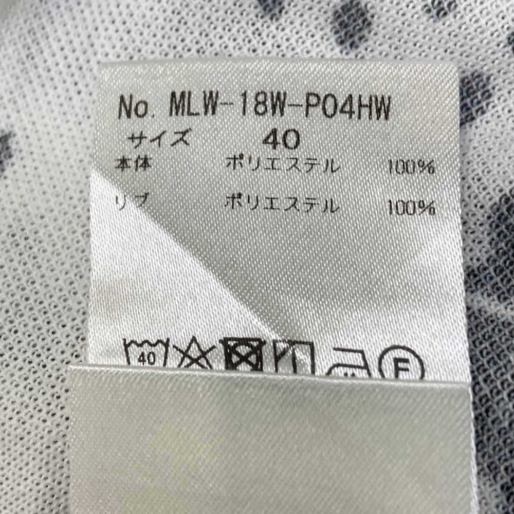 サイズ：40 MARK&LONA マークアンドロナ 半袖ポロシャツ 総柄 ホワイト