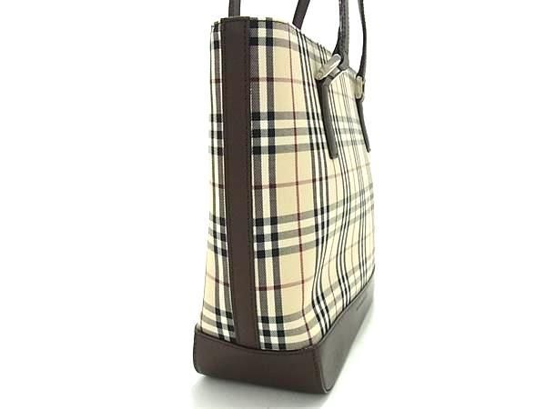 □新品同様□ BURBERRY バーバリー ノバチェック ナイロンキャンバス×レザー トートバッグ ショルダーバッグ ベージュ系 AY0636 -  メルカリ