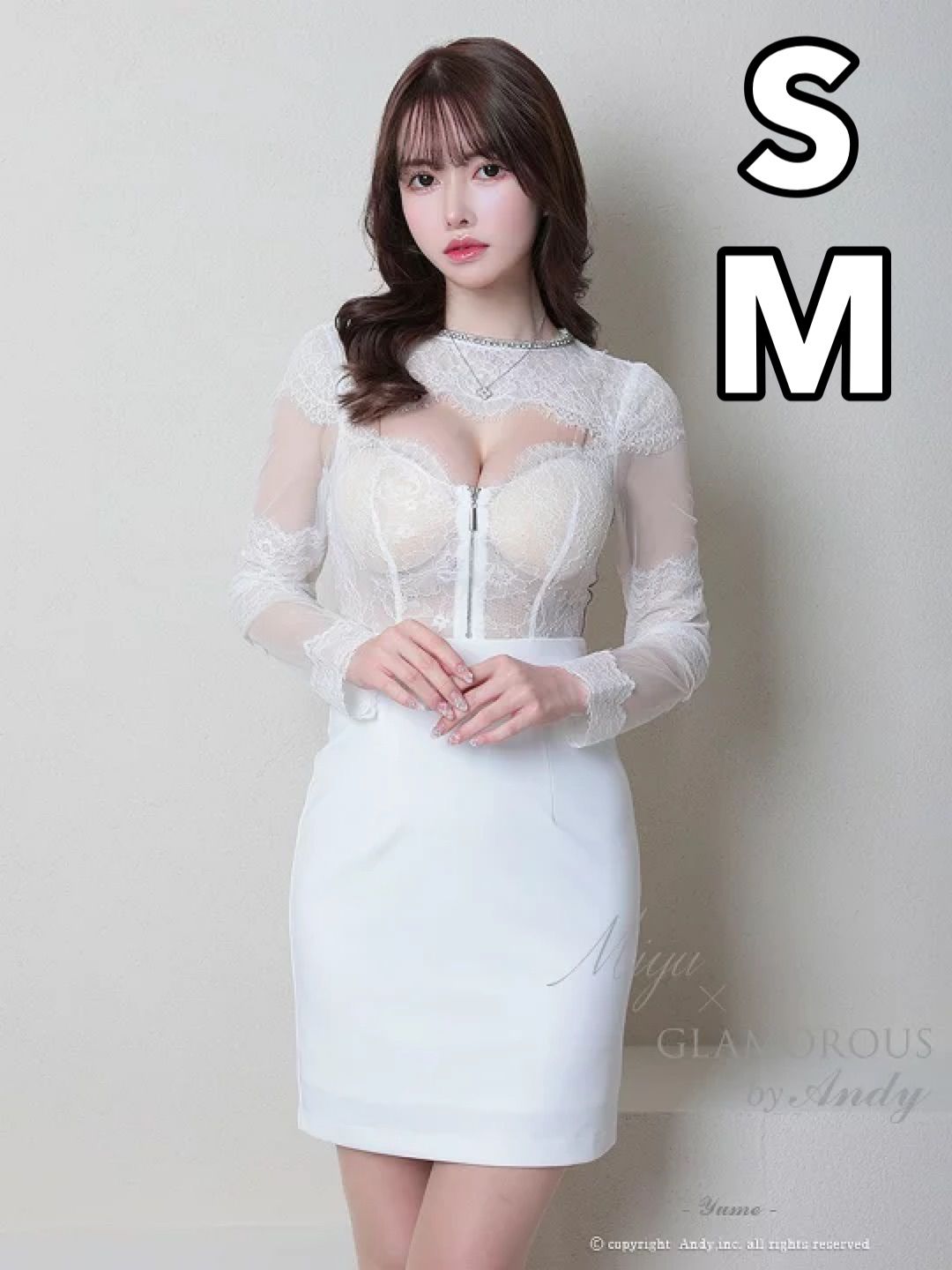 ♡an アン sugar オフショル ドレス 長袖 七分袖 袖あり ♡ an/アン