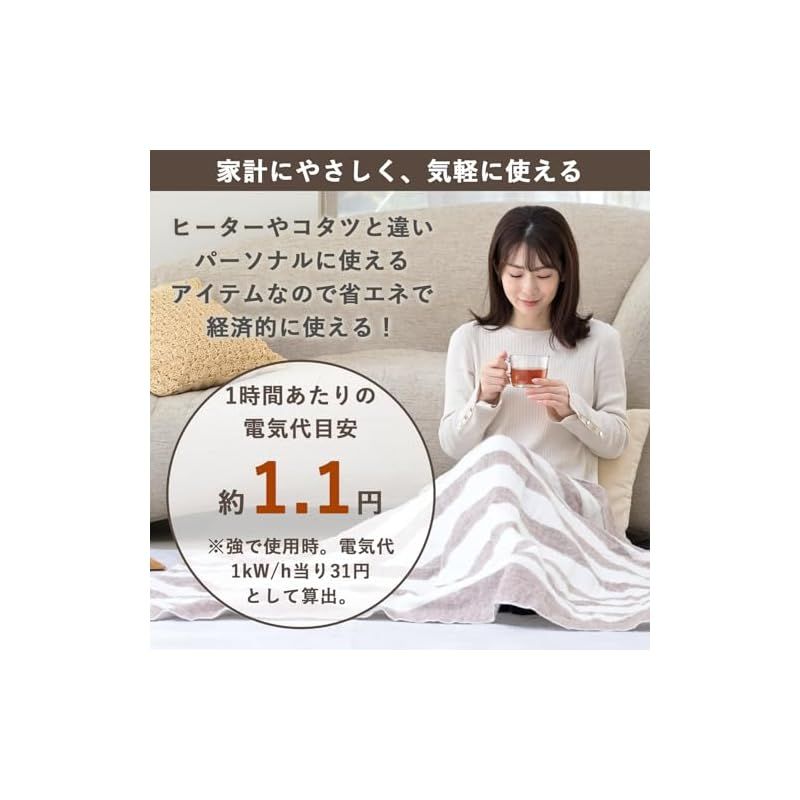 山善 電気毛布 掛け 敷き 兼用 180×110cm 洗える ダニ対策機能 温度調節無段階 EMKS-180 0 WWW_KANDAIZUMI_COM