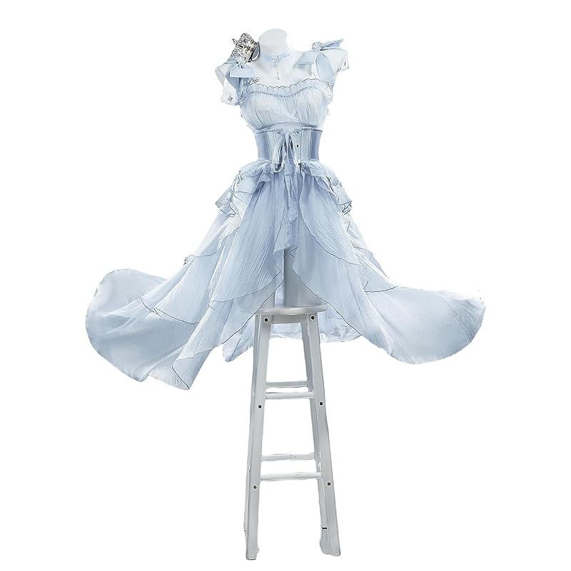 在庫 Miccostumes レディース 大人 アニメ ゲーム 女神風 プリンセス ドレス ワンピース キャミソール 衣装セット セクシー かわいい 萌え コスプレ コスチューム コス 仮装 変身 変装 撮影 お化け 演出 普段着 XS 0