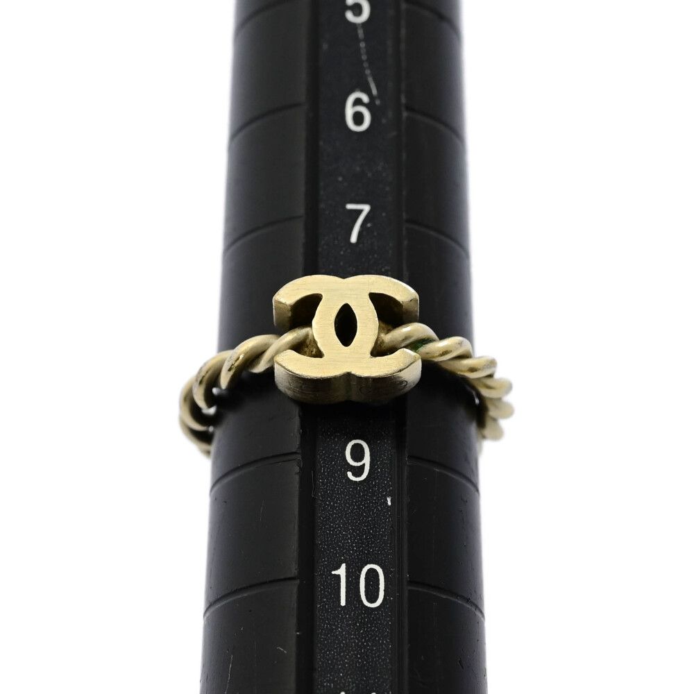 良品【CHANEL／シャネル】ココマーク ツイスト ゴールドリング CHANEL シャネル ココマーク ツイスト リング 指輪/合金/メッキ