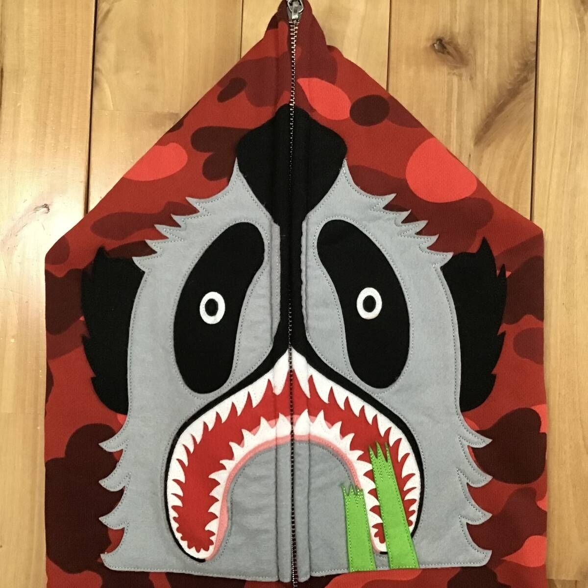 ☆2XL☆ Red camo パンダ パーカー Panda full zip hoodie a bathing