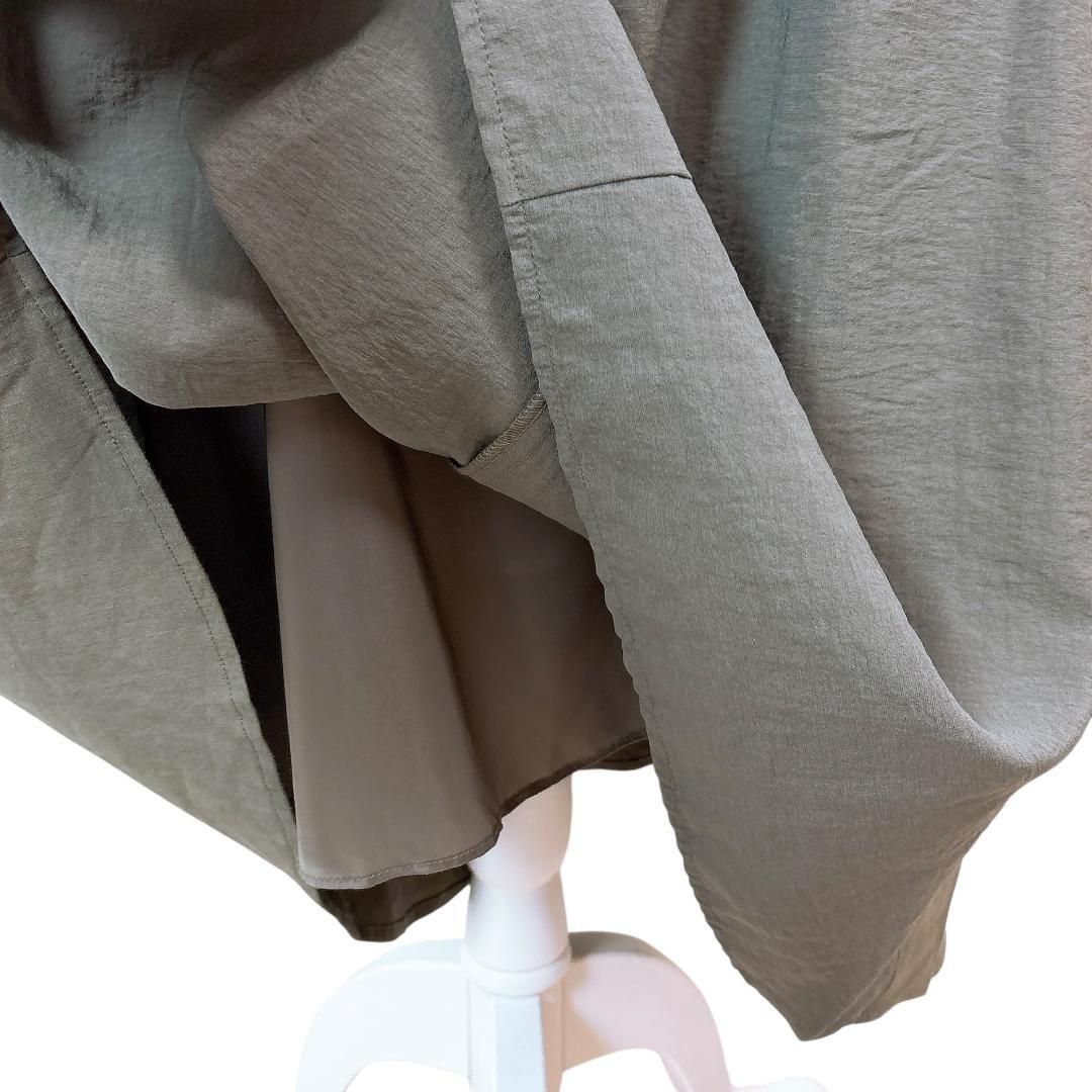 Vネックリネンロングワンピース 38