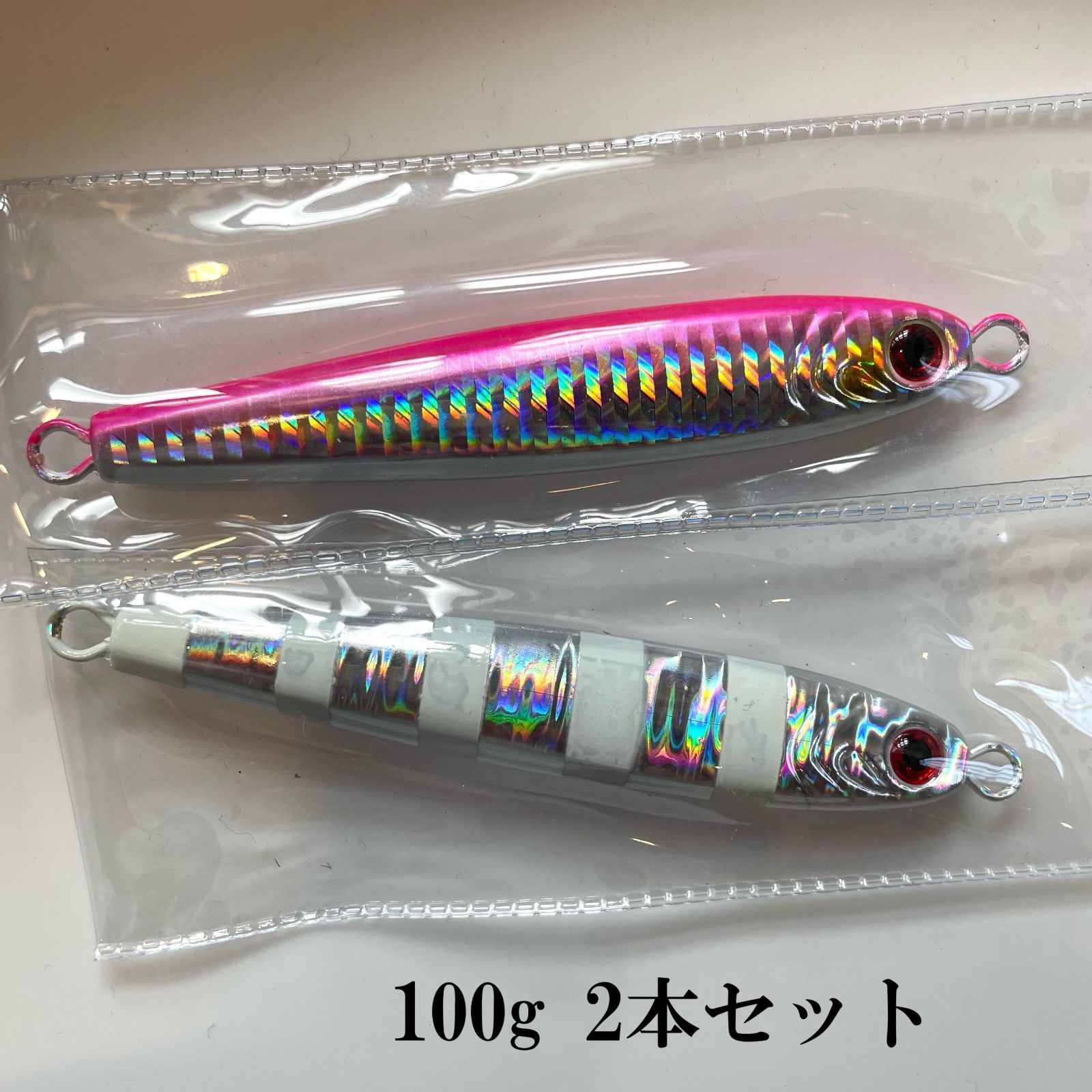 120g TGベイト風高比重 メタルジグ シルバーグロー ゼブラグロー