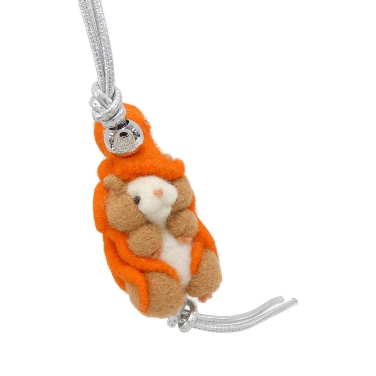 ロエベオレンジ タコ チャーム ロエベ HAMSTER WITH OCTOPUS CHARM