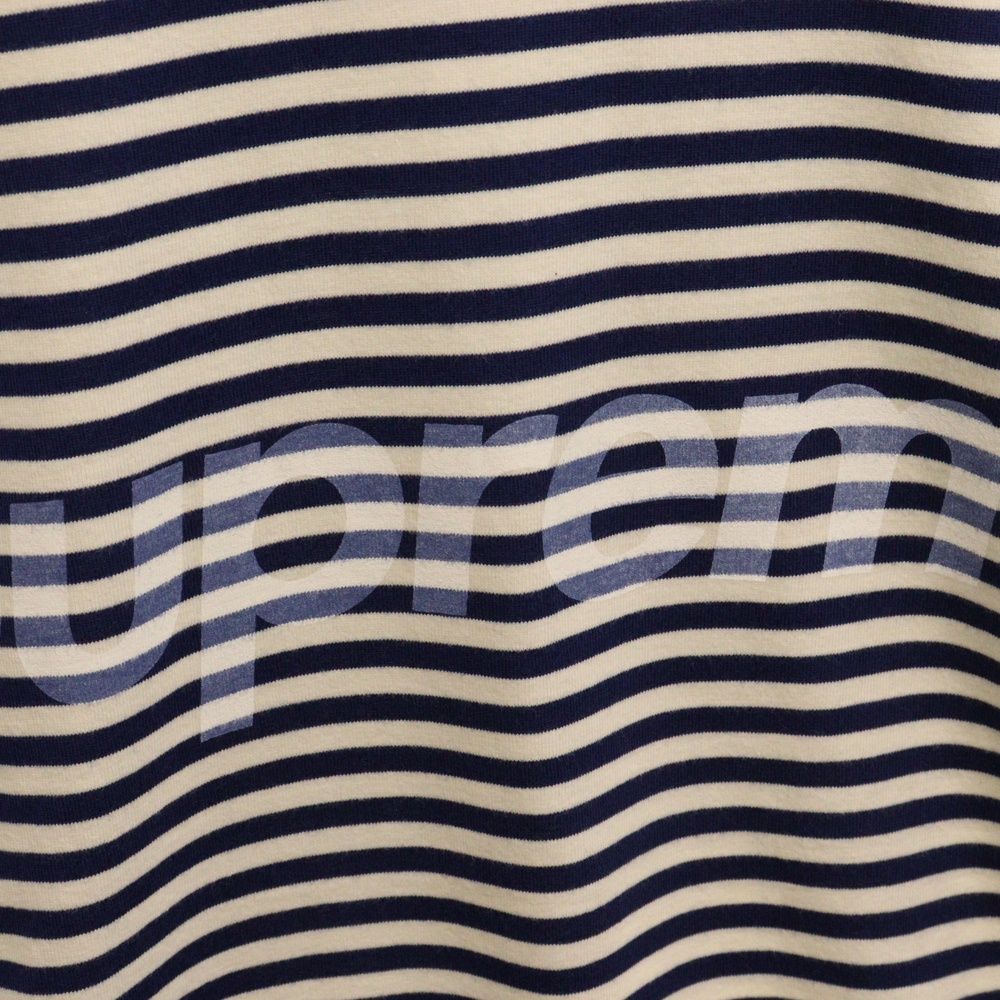 SUPREME (シュプリーム) 15AW Striped Logo L/S Top ストライプ 