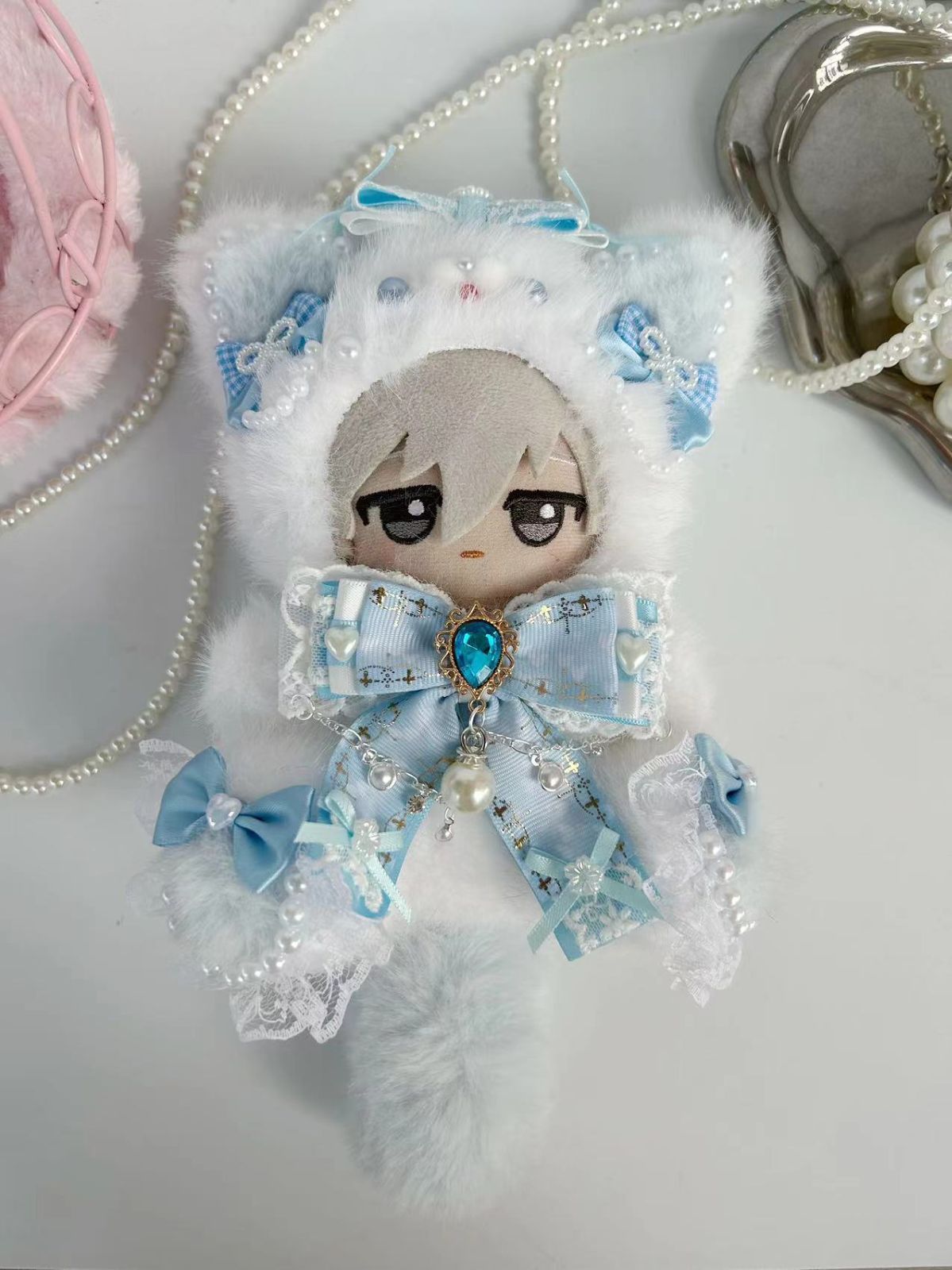 ぬい服 10cm ちびぐるみ おすわり ニャンコ 着せ替え服 着せ替え