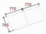 YFK-1576B 12 R LIXIL INAX 風呂フタ 組フタ 2枚組 Rタイプ 奥行785mm 横幅770mm