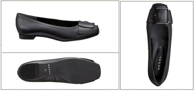 REGALレザーパンプス/ブラック23.5㌢ 新 モデルファッション