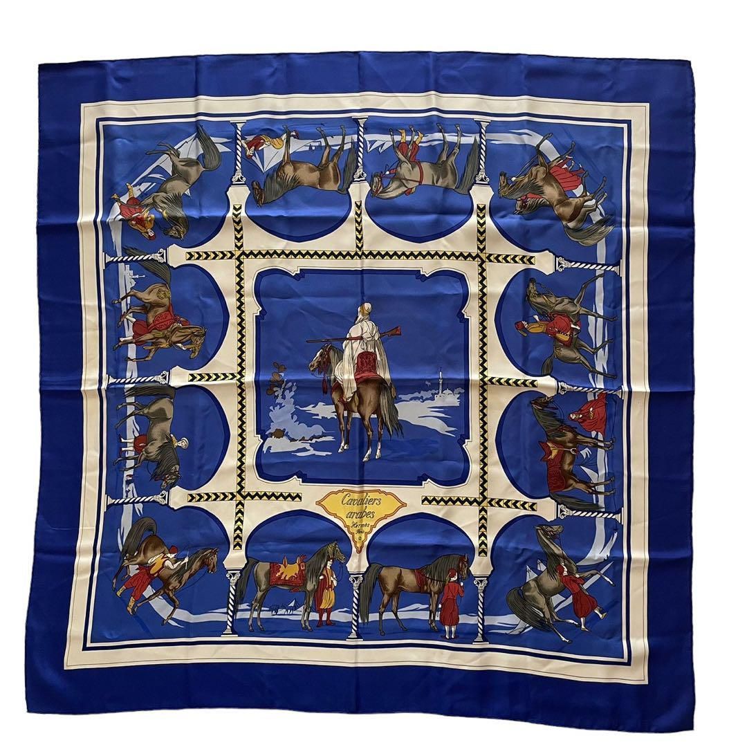 HERMES エルメス スカーフ カレ90 Cavaliers Arabes - メルカリ