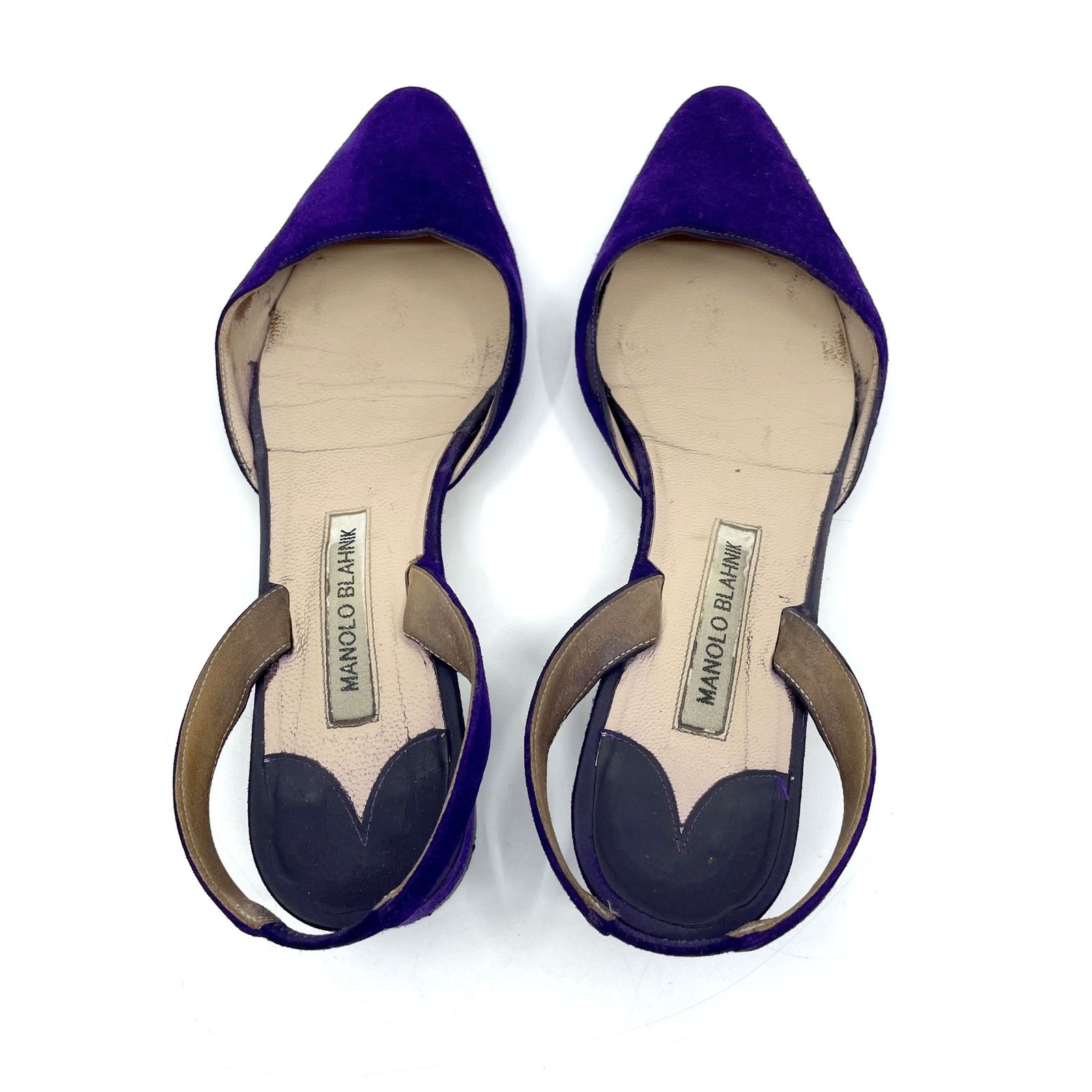 H3662-n2マノロブラニク　　ハラコ　バックストラップレースアップパンプス MANOLO BLAHNIK マノロブラニク バックストラップ パンプス パープル