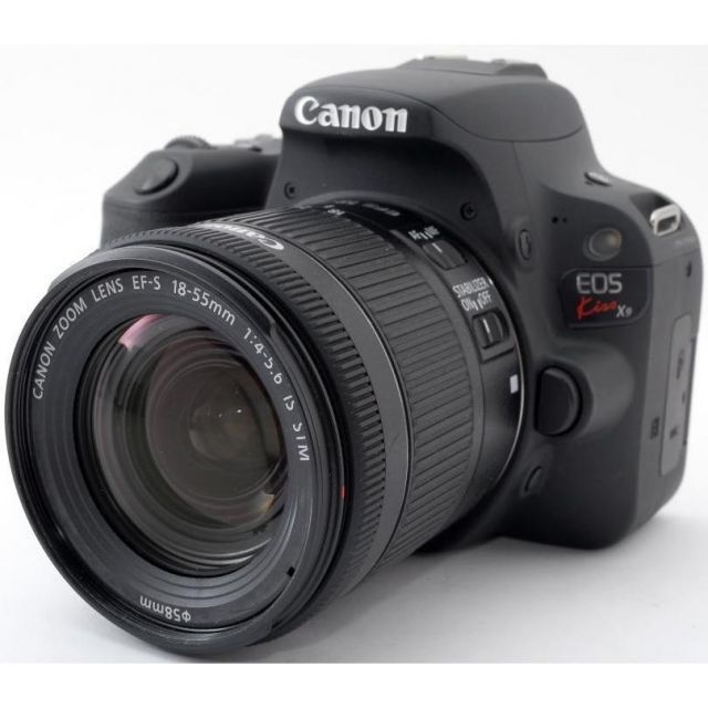 キヤノン デジタル一眼 CANON EOS Kiss X9 レンズキット ブラック 中古 Wi-Fi ＆ Bluetooth搭載 新品SDカード付き  - メルカリ