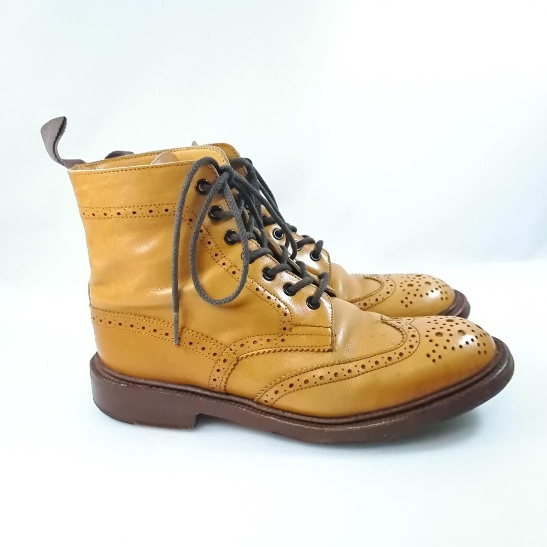 Tricker's カントリーブーツ レースアップ ウイングチップ UK4