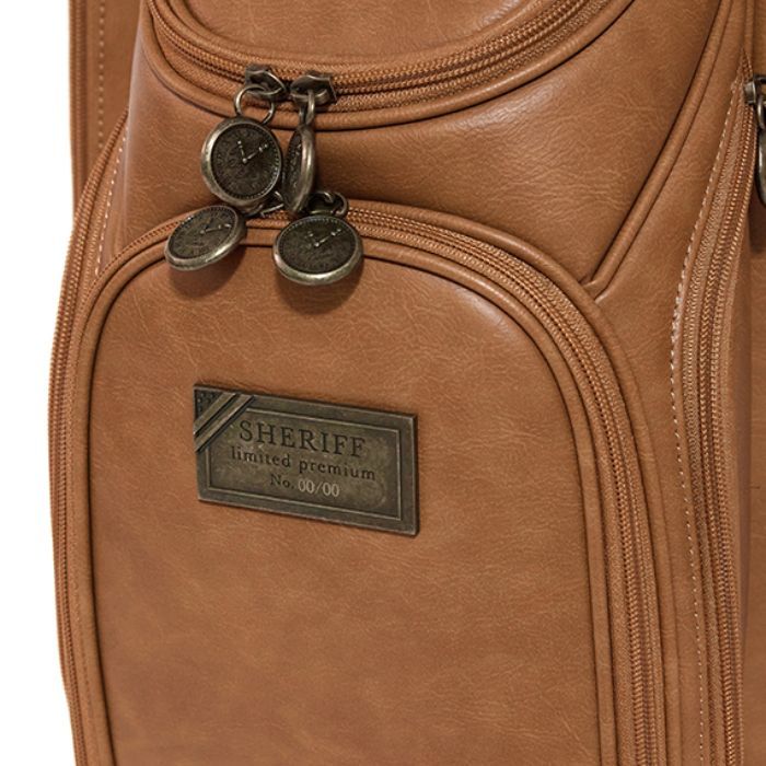 サンプル SHERIFF シェリフゴルフ イーグル 限定キャディバッグ キャメル 新発売 SFE-003CB.キャメル（合成皮革） – キャディバッグ・ゴルフ