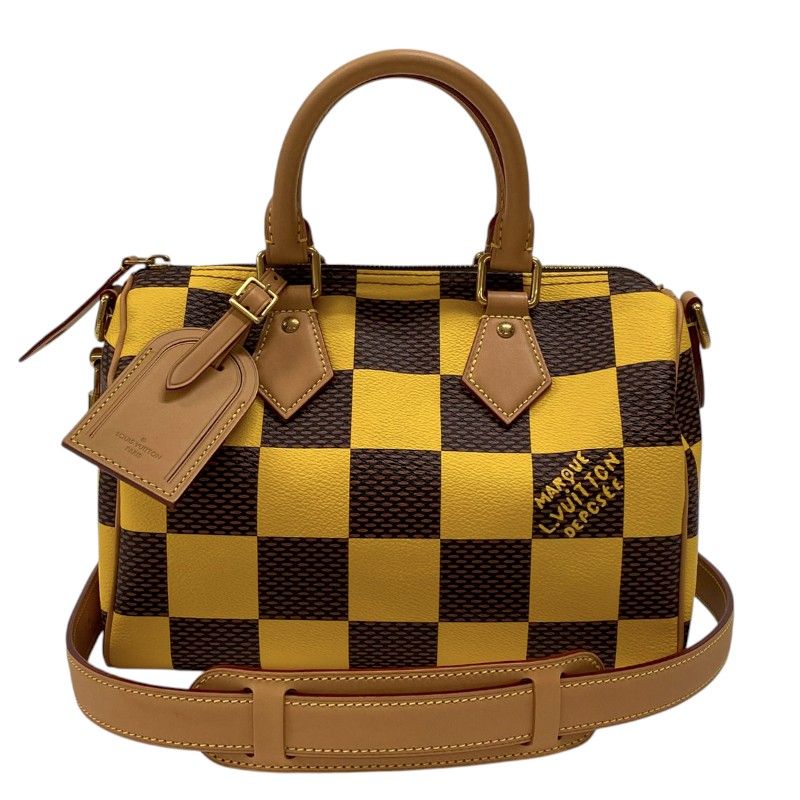 ルイ ヴィトン LOUIS VUITTON スピーディ バンドリエール25 N40584 イエロー ダミエ ポップ レディース ボストンバッグ
