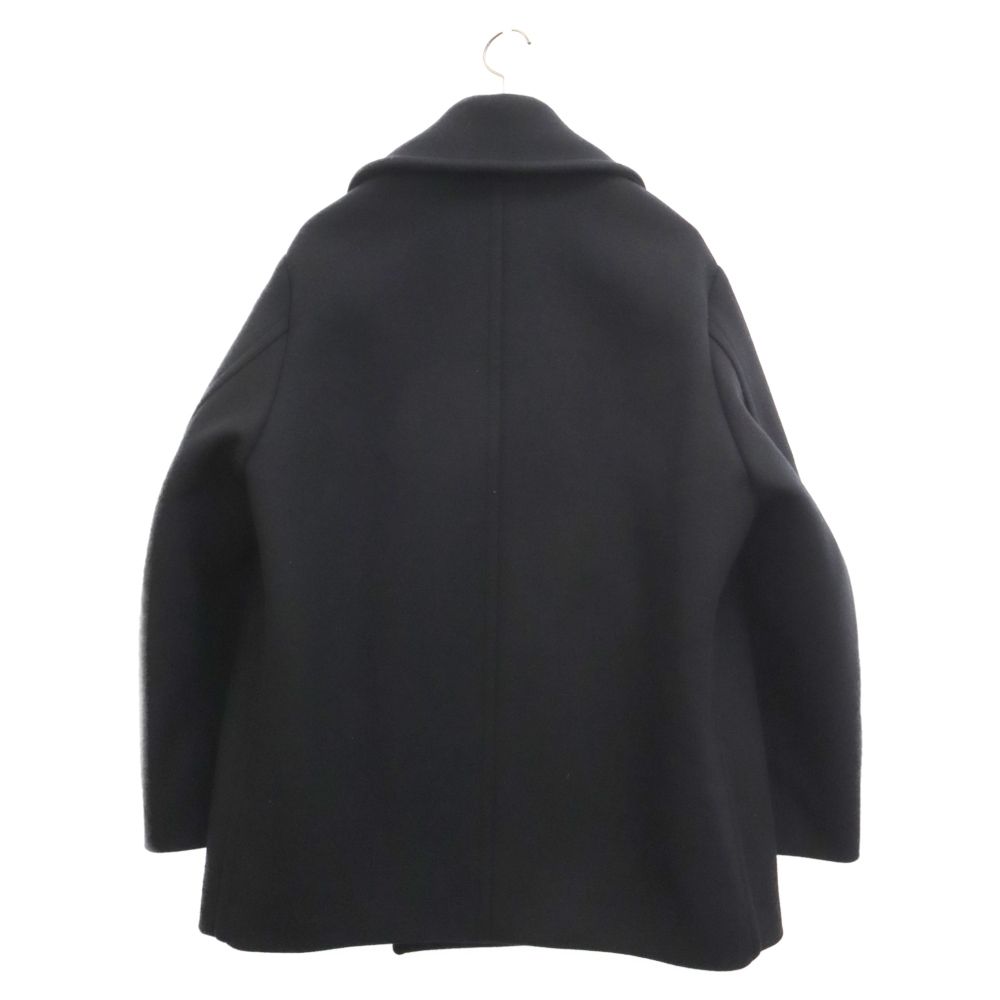 JIL SANDER (ジルサンダー) 22AW ウール ノッチドカラーダブルコート Pコート ブラック J21AM0001 - メルカリ