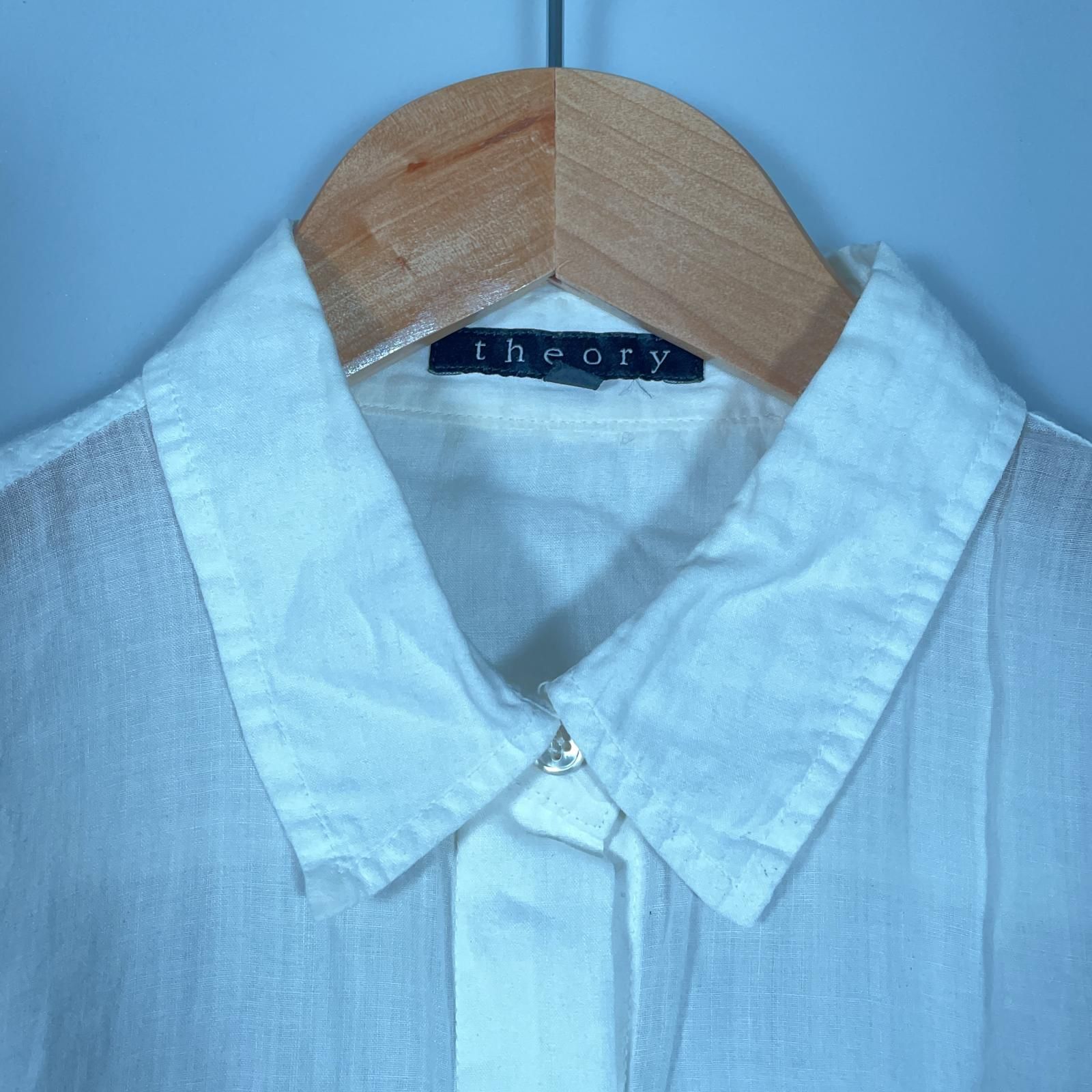 theory セオリー レディース 長袖シャツ リネン ホワイト S【中古 