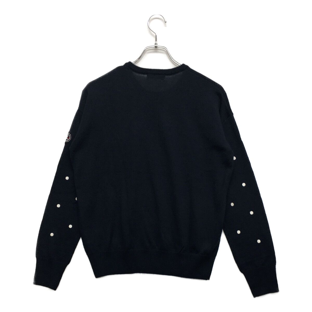 レディース アンパスィ and per se セーター L 紺 ネイビー 長袖クルー