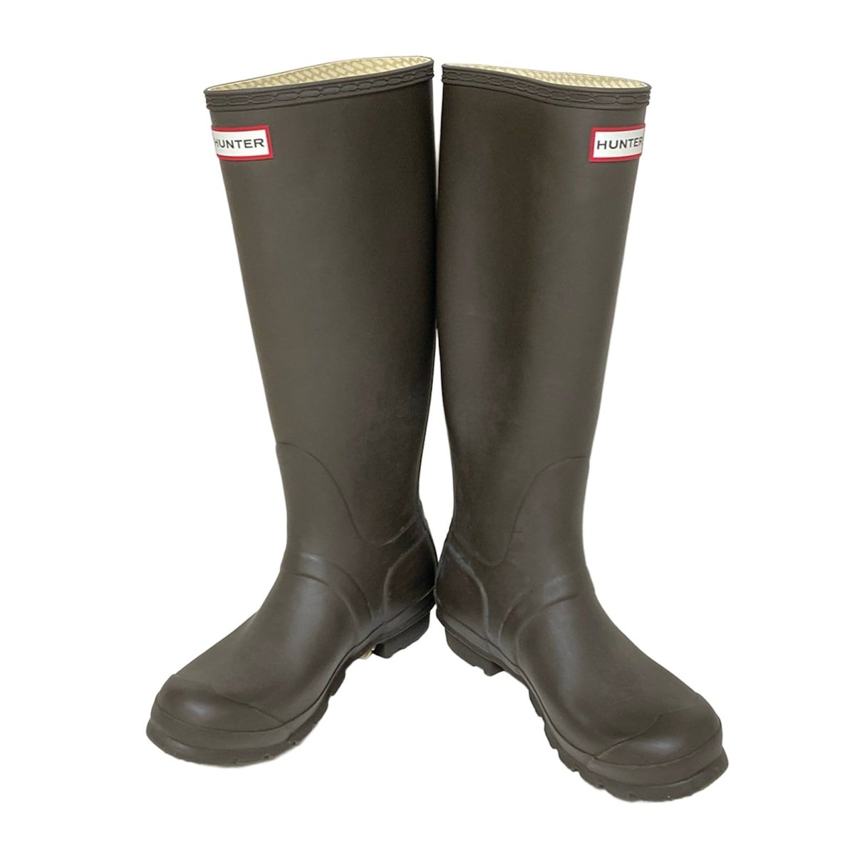 100%品質保証！  HUNTER ハンター レインブーツ UK5 レディース - ダークブラウン