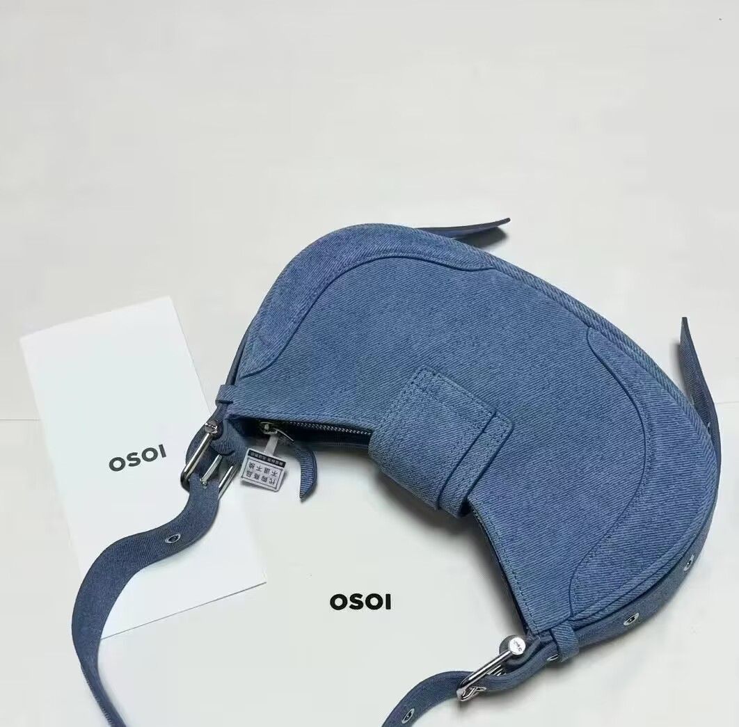 新品OSOI ハンドバック ブロックル ヴィンテージ ショルダーバッグ 