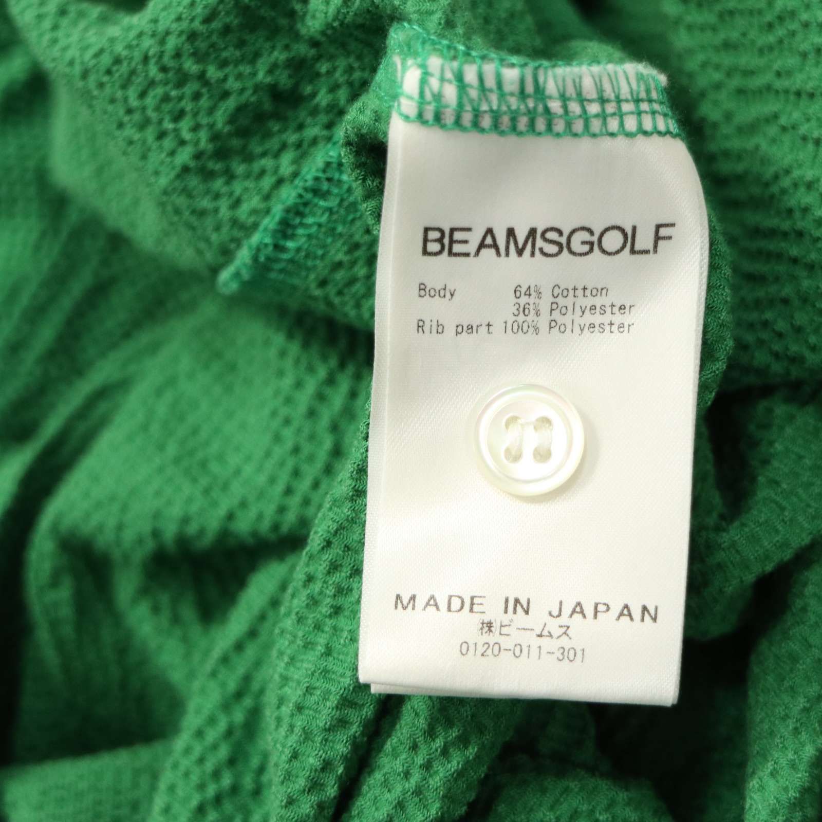 美品 22SS】BEAMS GOLF ビームス ゴルフ 春夏 襟裏ロゴ☆ 半袖