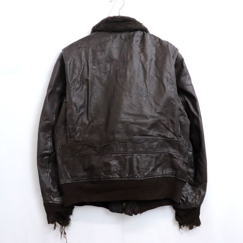 70s USA製 vintage U.S.NAVY G-1 フライト 7823D レザー