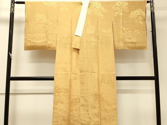 平和屋着物□上質な長襦袢 無双仕立て 扇面草花地紋 やまと誂製 逸品 CAAH9914ev - メルカリ