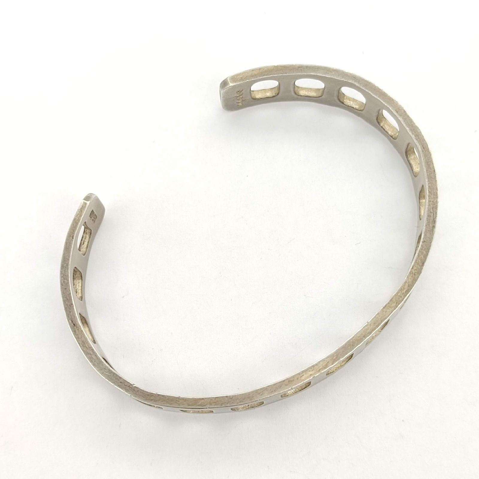 アガットagate シルバー バングル SILVER 美品】agete アガット シルバーデザインバングル SILVER