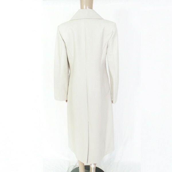 80%OFF 訳あり メイメイジェイ MEIMEI J コート 40 ECO151 Mサイズ オフベージュ レディース ロングコート レザー調 アウター イタリア製