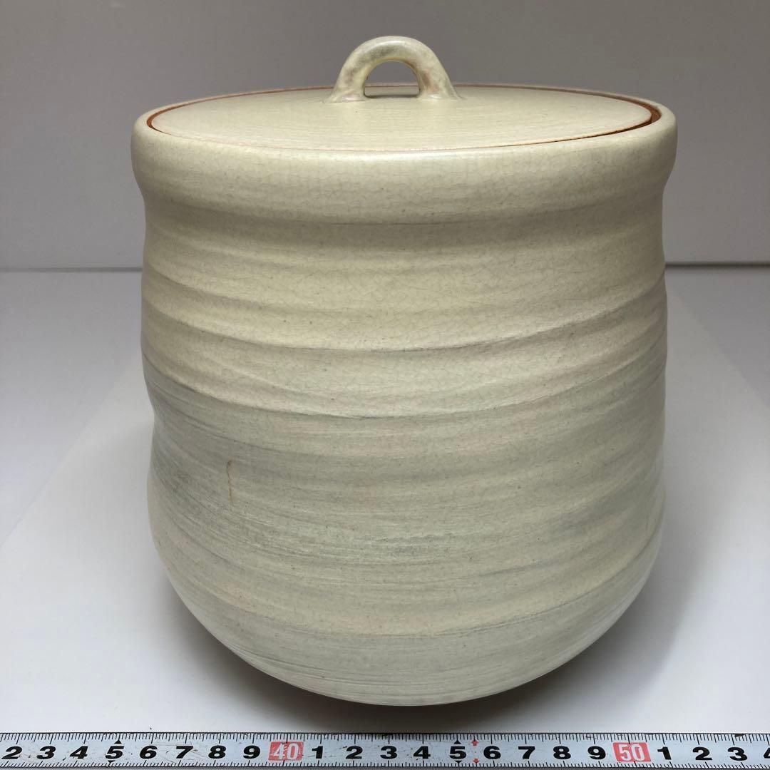 松南　申相浩　刷毛目水指　宗完書付　共箱　高さ18.5㎝　東Y5-1229① 松南 申相浩 刷毛目水指 宗完書付 共箱 高さ18.5㎝ 東Y5-1229① - メルカリ