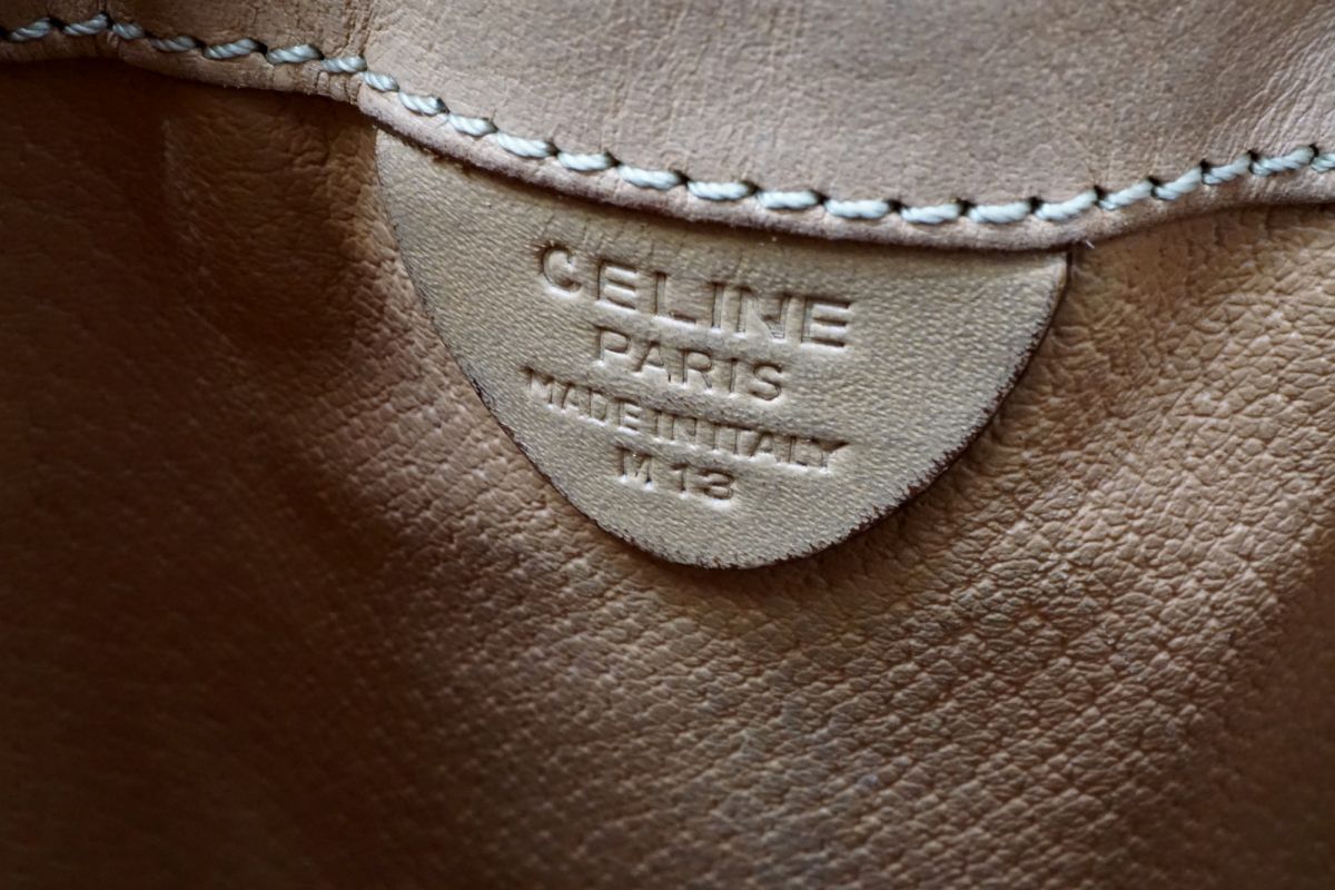 ヴィンテージ◆CELINEセリーヌ　巾着ミニポーチ　マカダム　グリーン×ブラウン CELINE（ポーチ）のフリマアイテム一覧