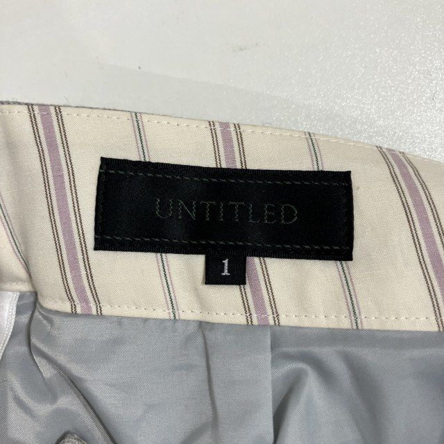 アンタイトル UNTITLED 美品 パンツ スラックス ウール センター