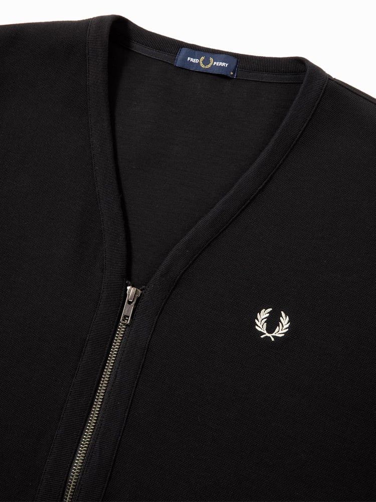 FRED PERRY ジップスルーカーディガンBLACK - little by little